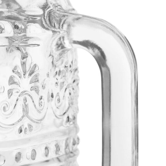 The Pioneer Woman Cassie 32 Oz Clear Glass Mason Jar Mug w/ Handle, Straw & Lid - Picture 7 of 13